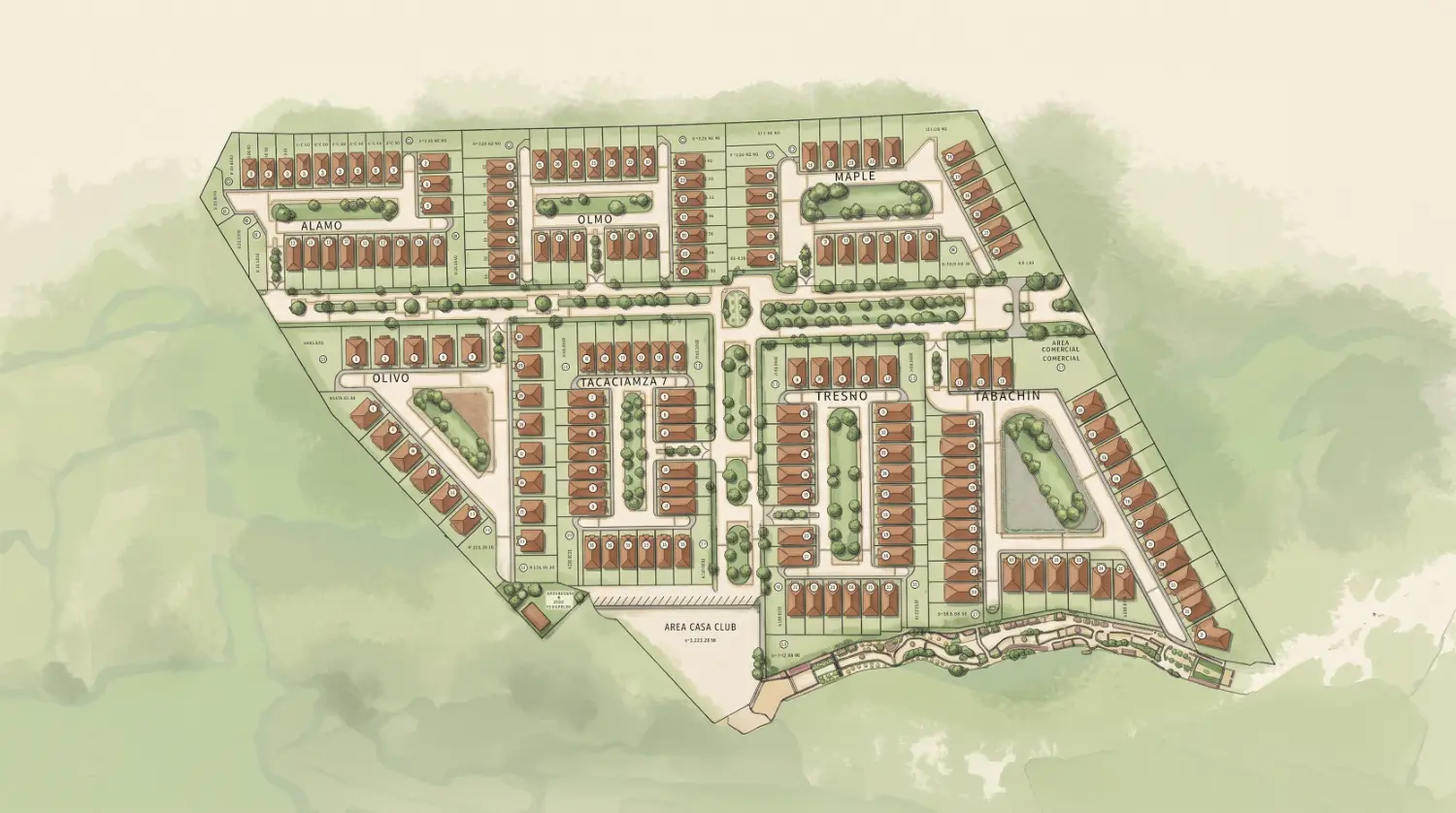 Plano maestro de Magnolia Residencial